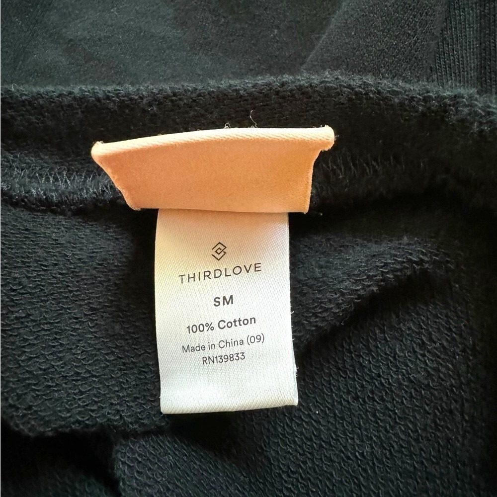 Third Love Black‎ Weekend Terry Sweatshirt Size Small - Picture 6 of 6